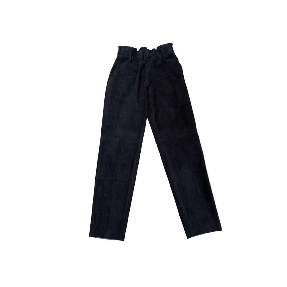 NEW MON & PAU women's paz suede pants in navy